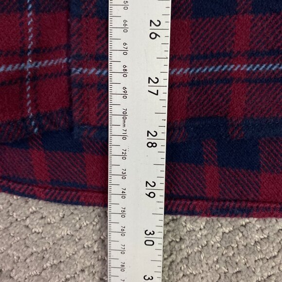 Orvis Flannel Shirt Jacket Shacket Men's XXL Red Blue Plaid Check 2XL Cotton - Picture 8 of 11